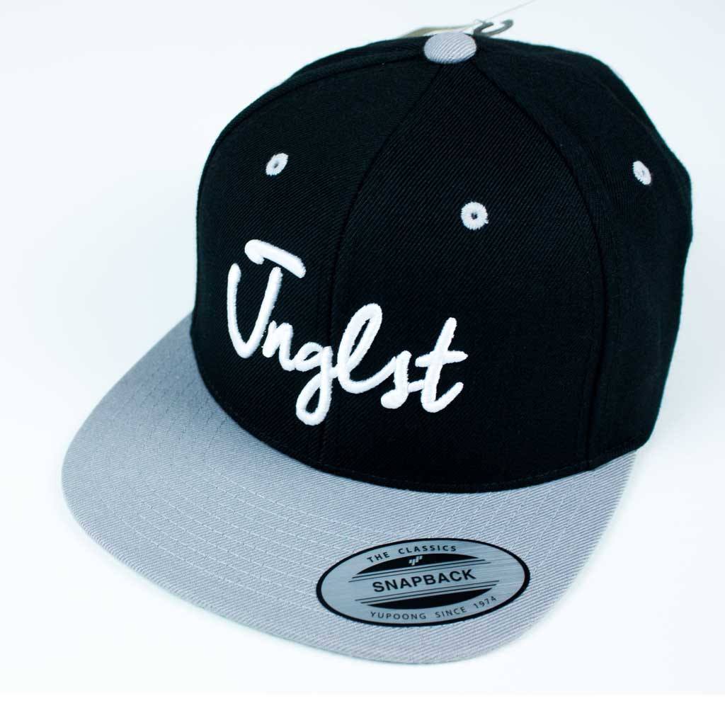 Grey and Black 3d embroidered JNGLST Snapback