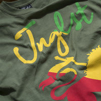 Jnglst Tribe Green T-Shirt close up