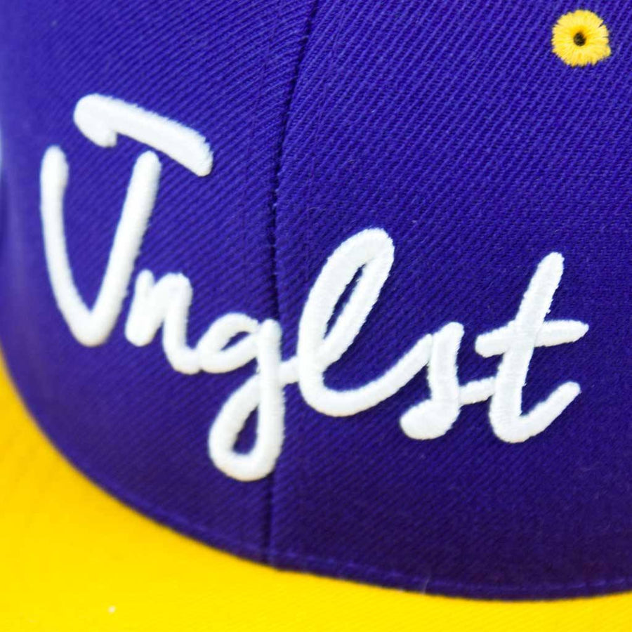 Purple Yellow 3d embroidered JNGLST Snapback