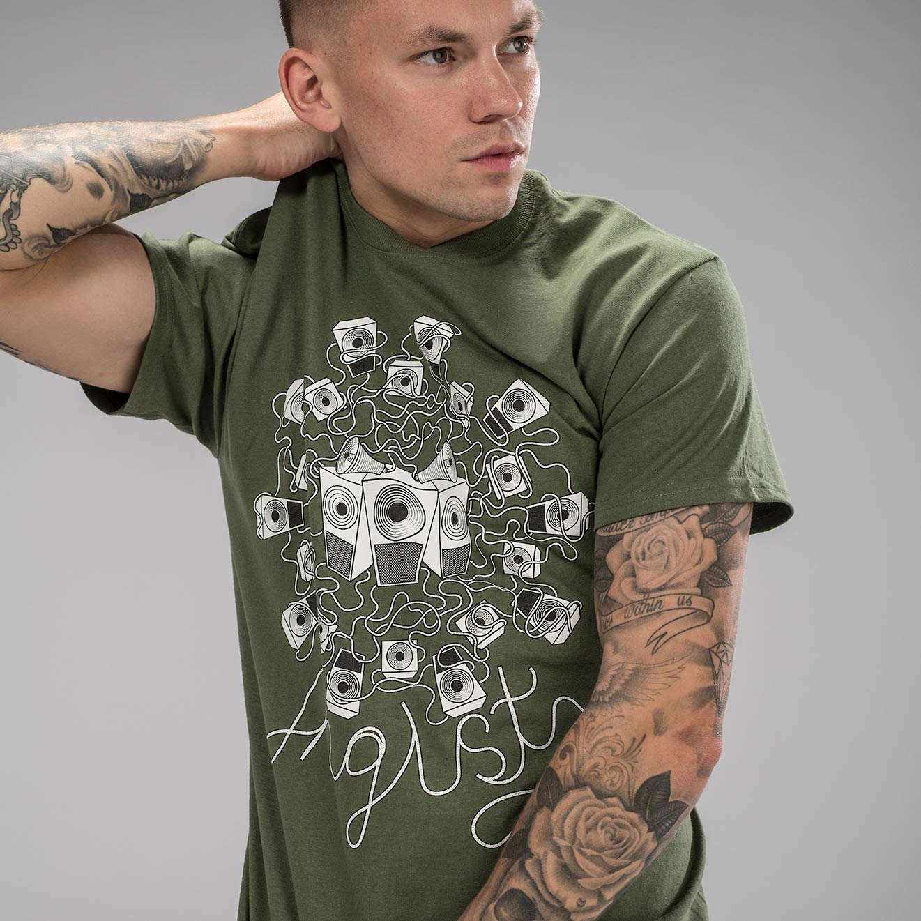Green Junglist Soundsystem T-Shirt by Jnglst Clothing