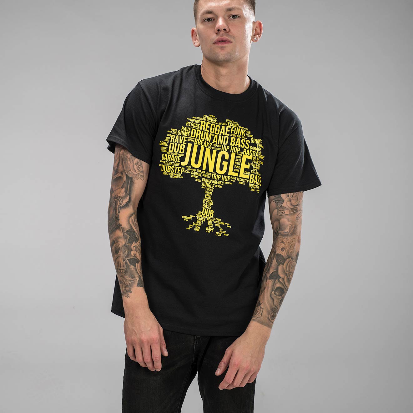 Jungle Roots Black and Yellow T-Shirt