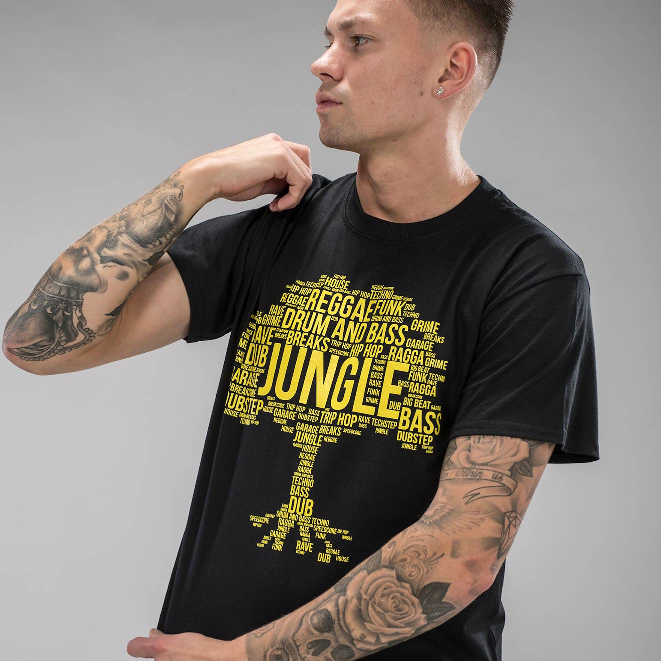 Jungle Roots Black T-Shirt