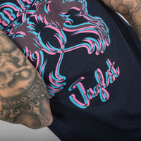 Close up of 3d Junglist Lion design by Jnglst Clothing