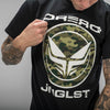 Dread Records Black T-Shirt with Junglist Camo Print