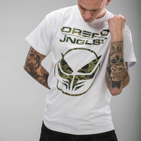 White Dread Clothing T Shirt with Jnglst Clothing Camo