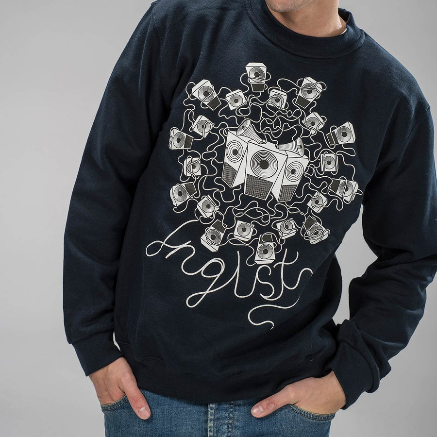 Soundsystem Navy Sweatshirt from our Junglist Streetwear range