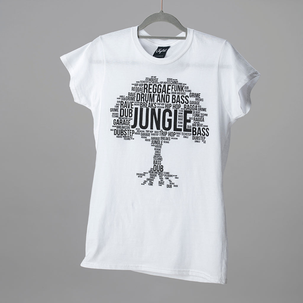 White Jungle Roots T Shirt for Women