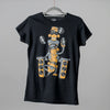 Black Junglist 3 Monkeys Womens Cotton T Shirt