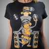 Black Junglist Network 3 Monkeys T Shirt for Women