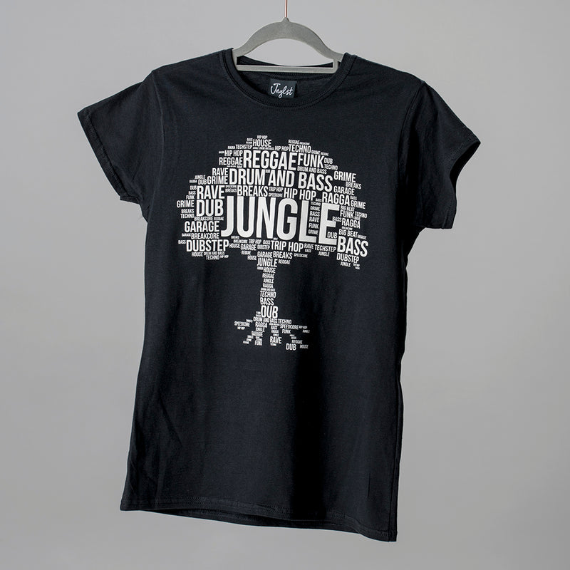 Black Womens Junglist Roots T Shirt