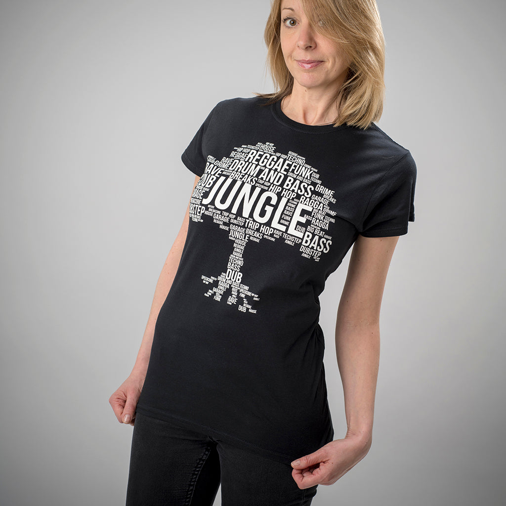 Black Jungle Roots T Shirt for Women