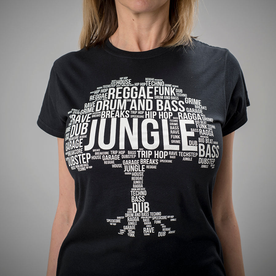 Black Jungle Roots T Shirt for Women