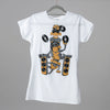 White Womens 3 Junglist Monkeys T Shirt