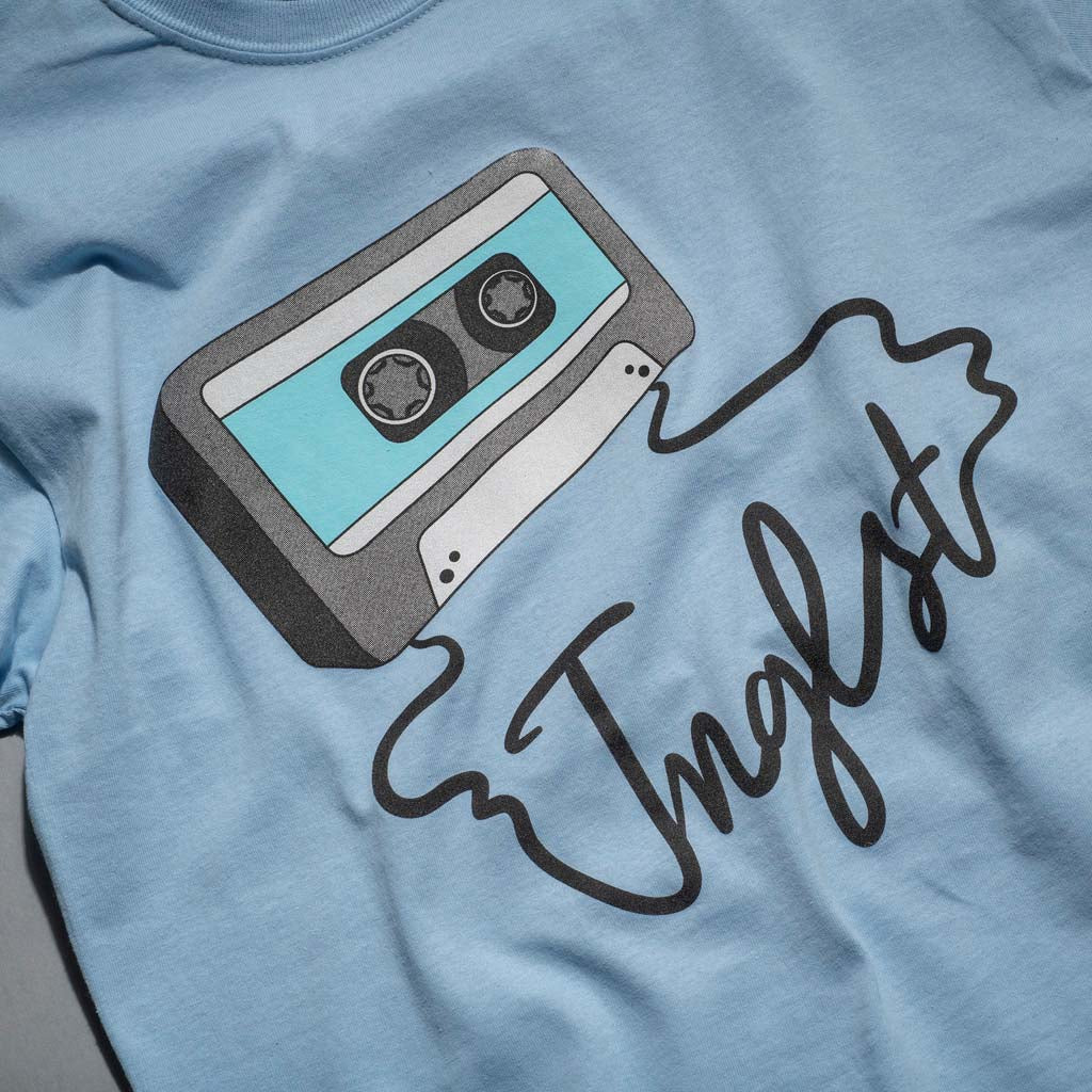 Mixtape Light Blue T-Shirt for Drum and Bass ravers