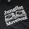 Junglist Movement Black T-Shirt Close up