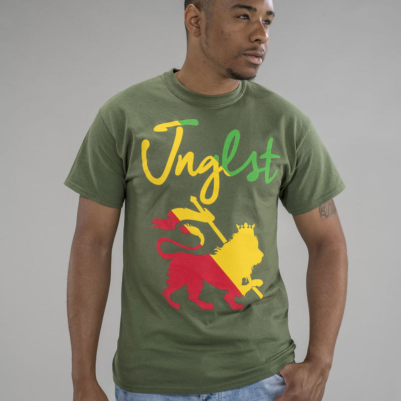 Jnglst Tribe design on Green Tee