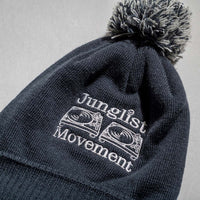 French Navy Junglist Movement Beanie Close up with Pom Pom's