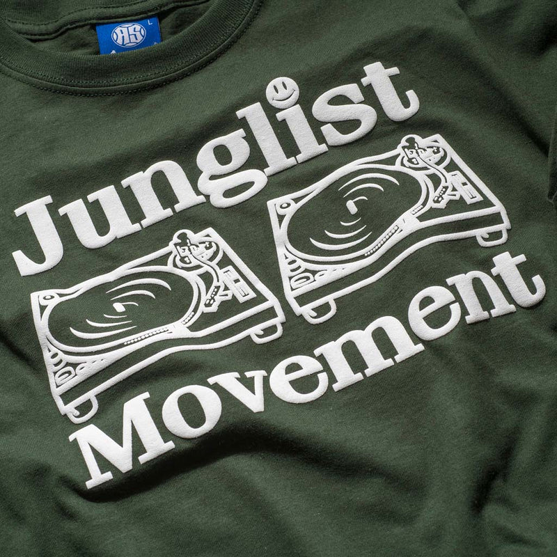 Junglist Movement T-Shirt in Dark Green