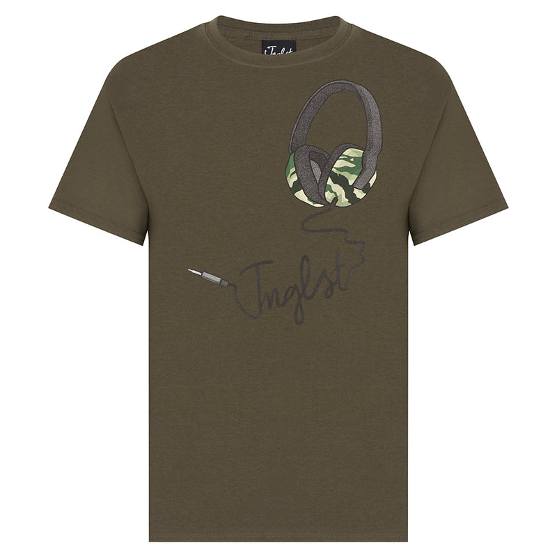 Jnglst Olive Headphone tee
