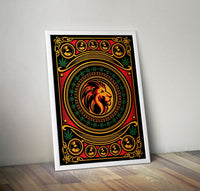 Jungle Lion Artwork, A2 Fine Art Print
