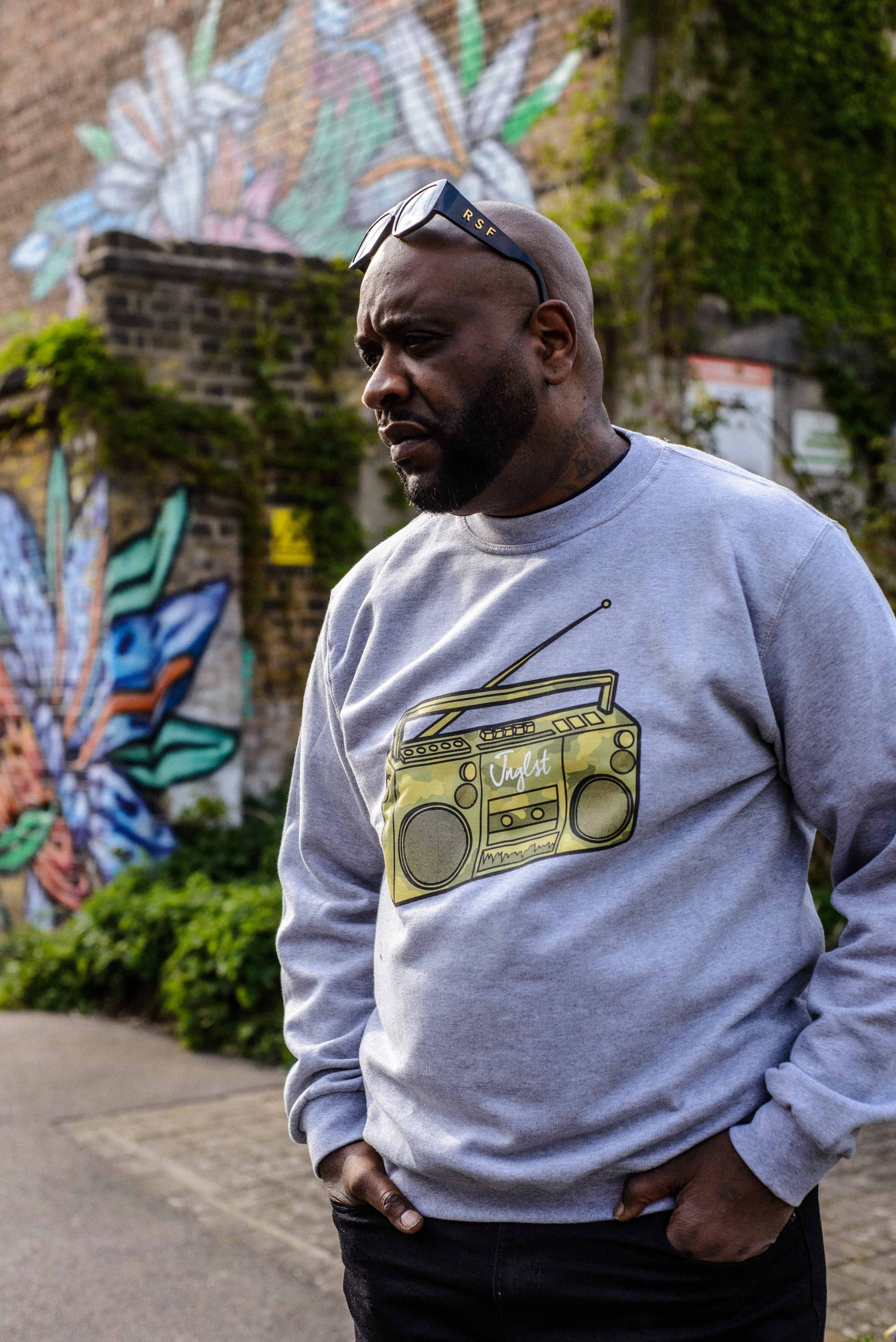 Grey Ghettoblaster Sweatshirt