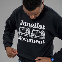 Junglist Movement Black Sweatshirt with model