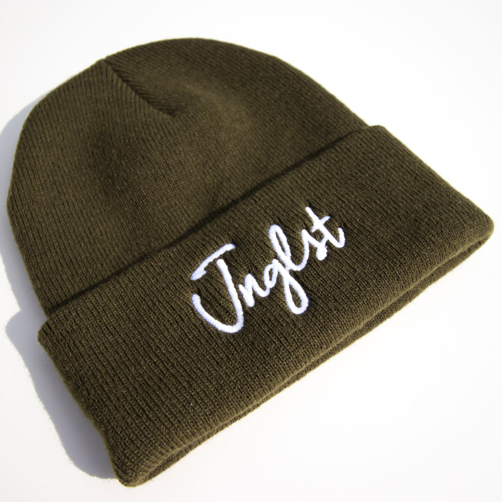 Olive Junglist Beanie by Jnglst Clothing