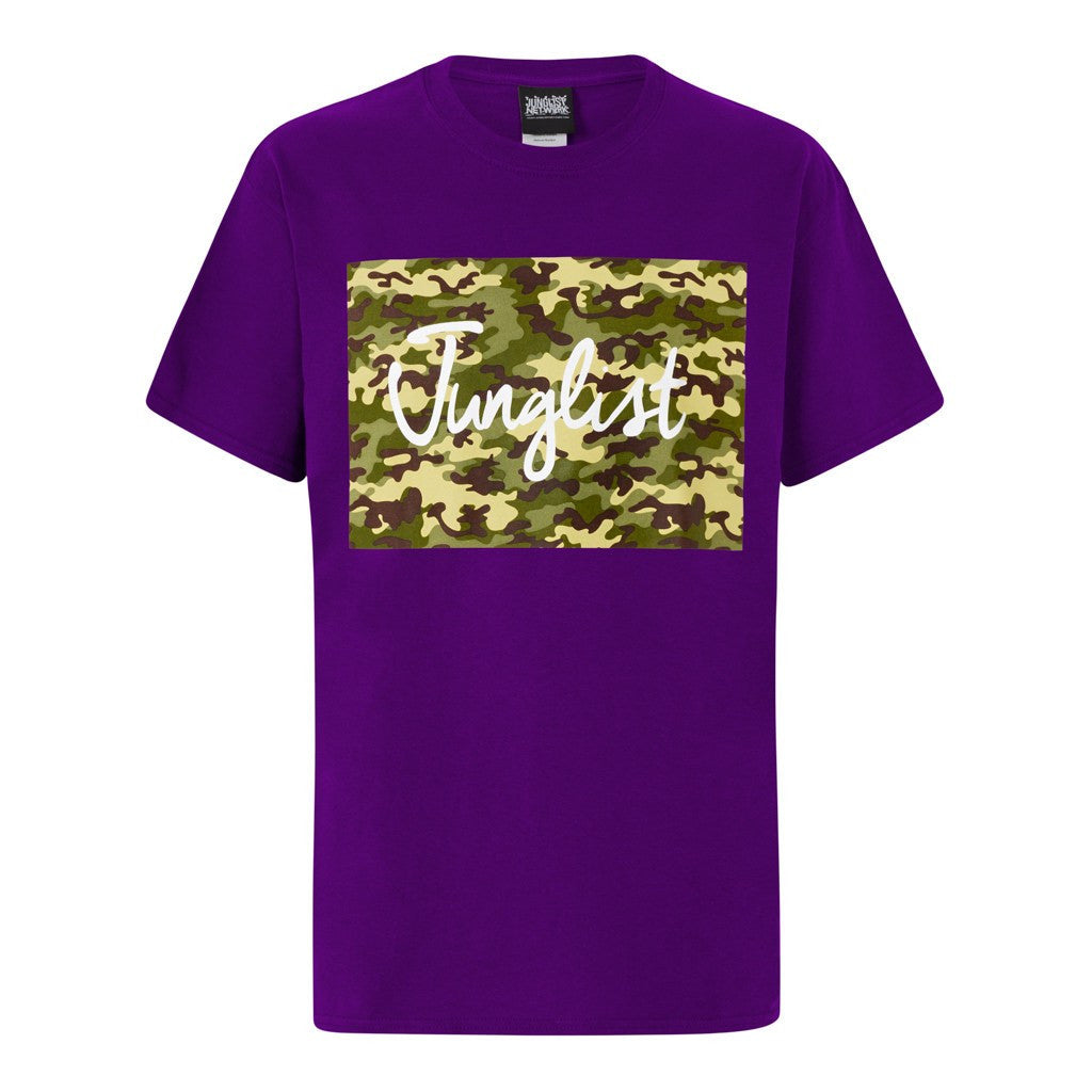 Purple Camo Block Junglist Tee