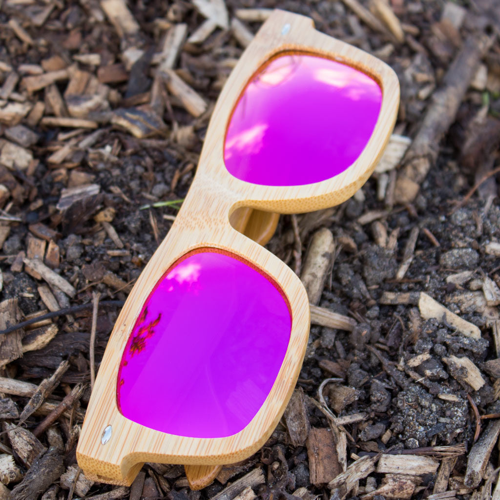 Pink Bamboo Sunglasses