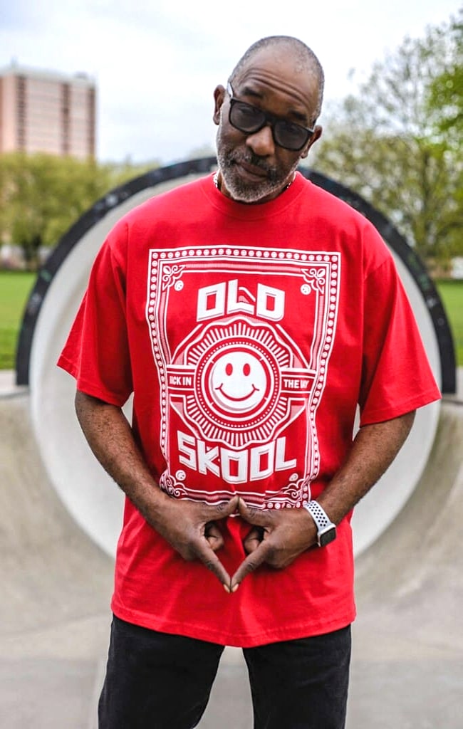 Old Skool Back in the Day Smiley Red/White T-Shirt