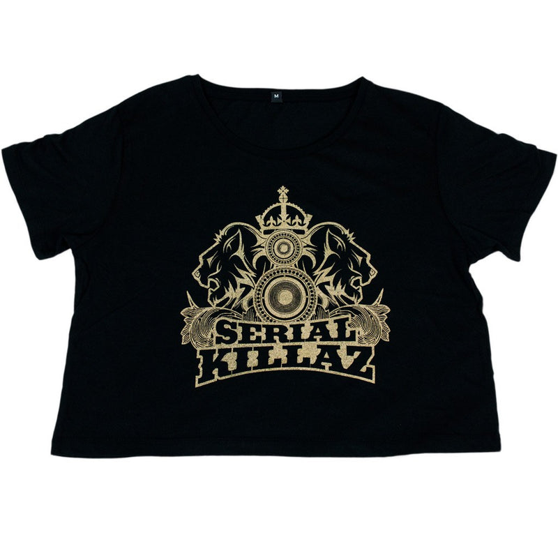 Serial Killaz Black and Gold Crop Top