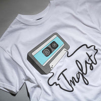 White Mixtape Design on a T-Shirt