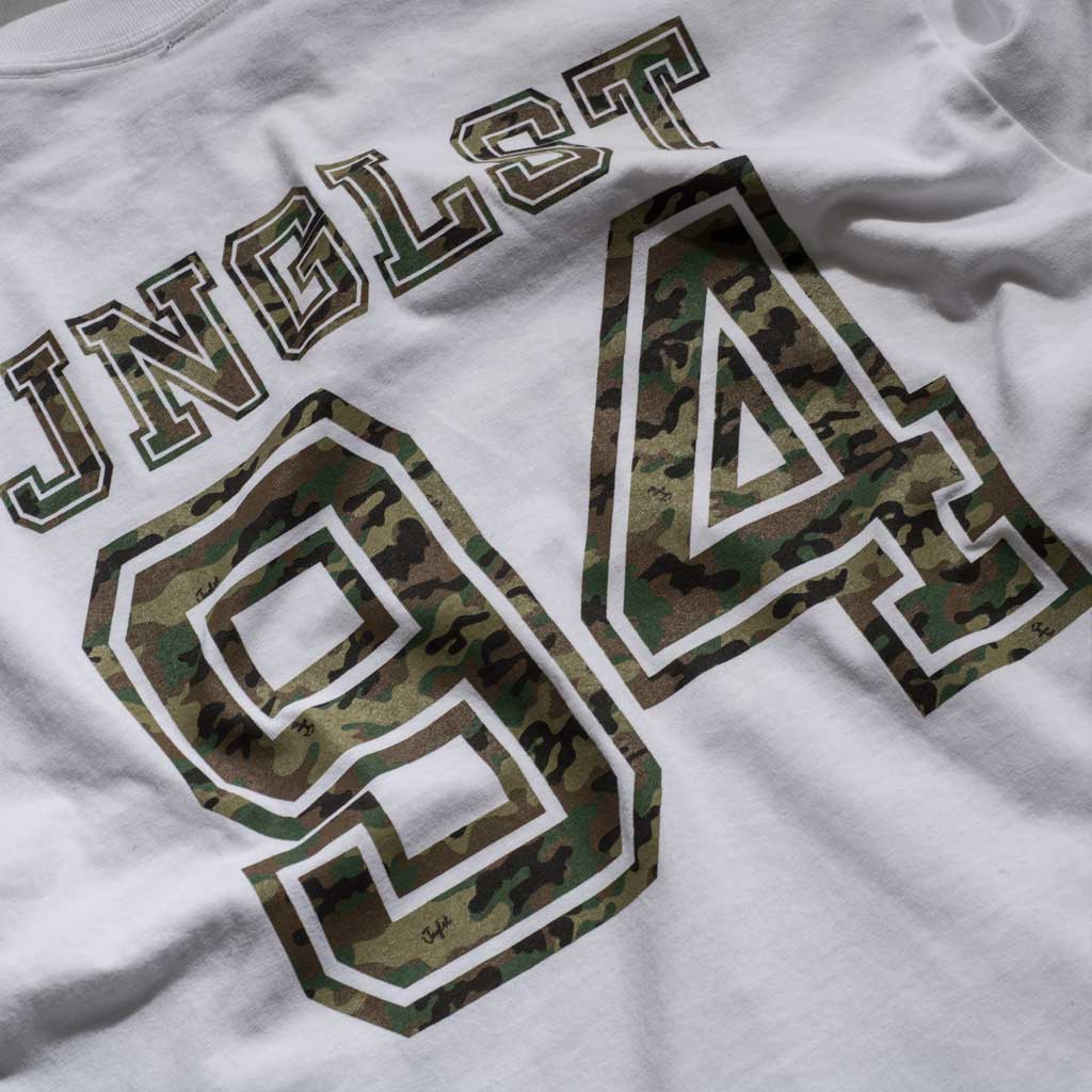 Long Sleeve Junglist 94 White T-Shirt