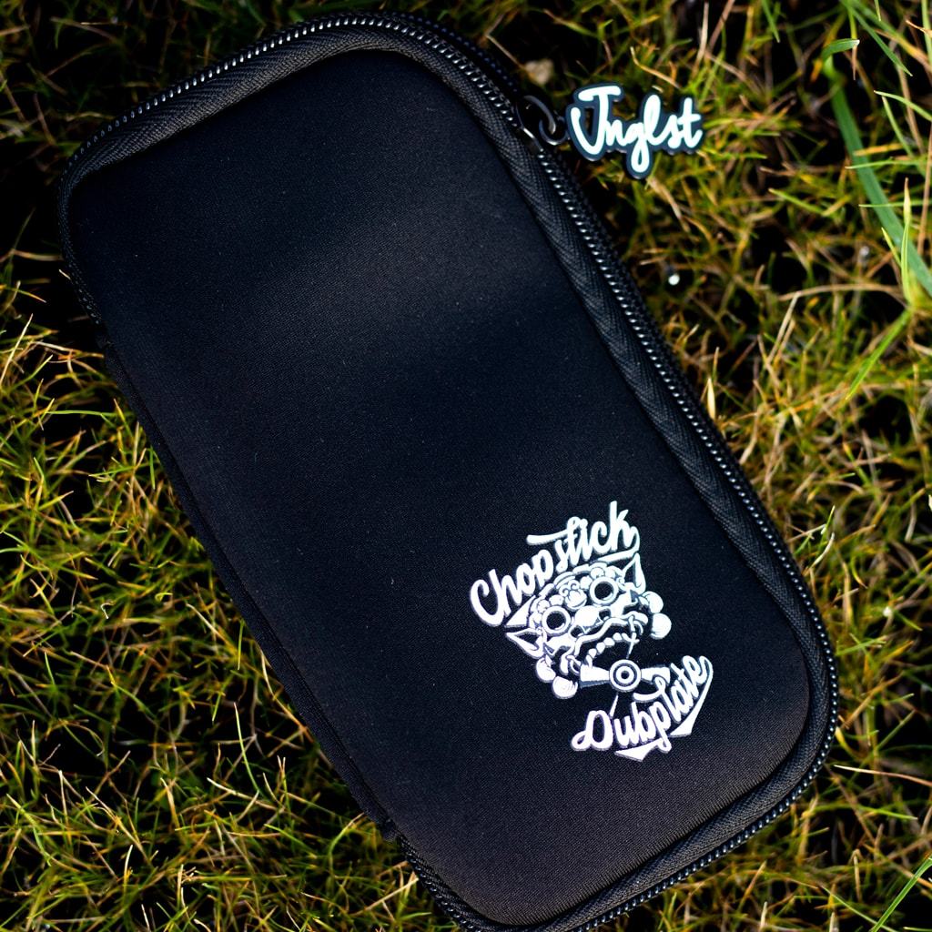 Black Chopstick Dubplate USB Pouch by Jnglst Clothing