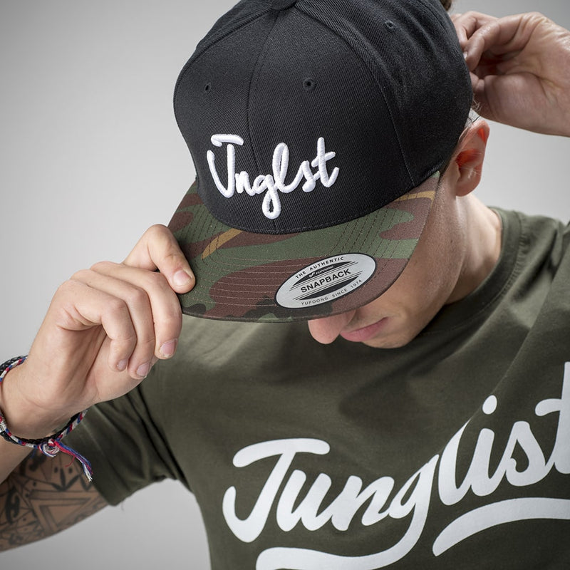 Black and Camo Junglist Cap for Junglist Ravers