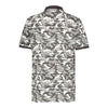 Black and White Camo Polo Shirt