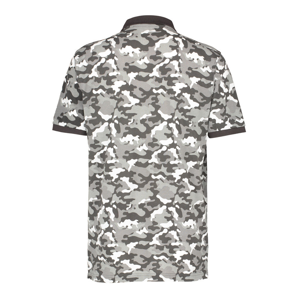 Black and White Camo Polo Shirt