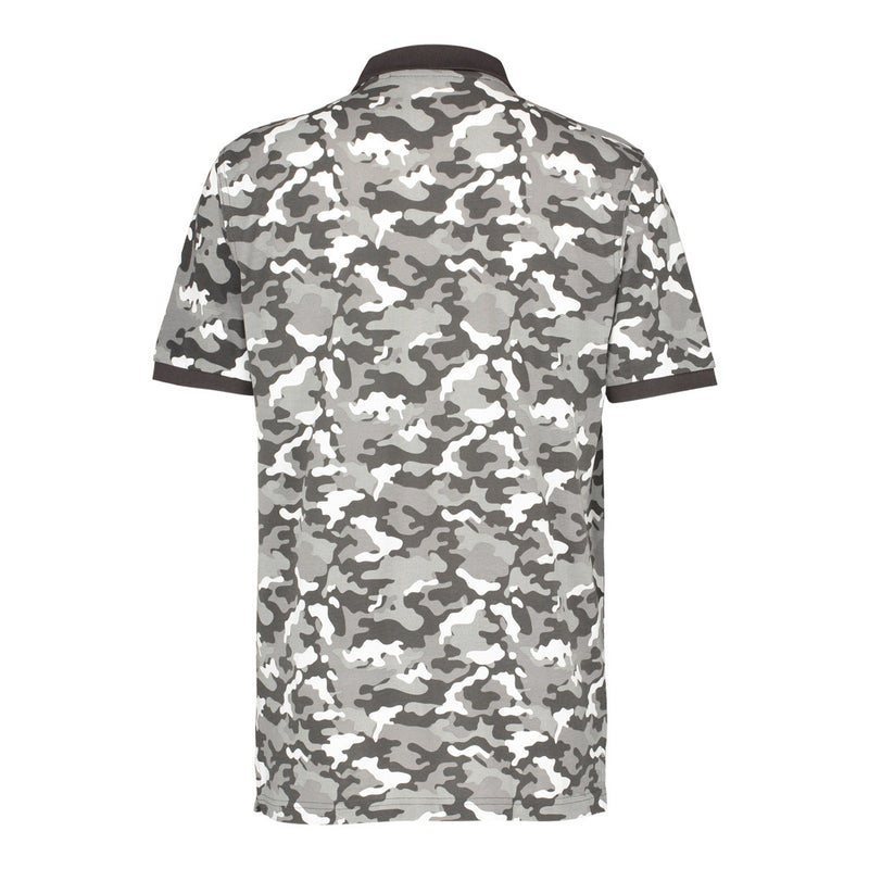 Black and White Camo Polo Shirt