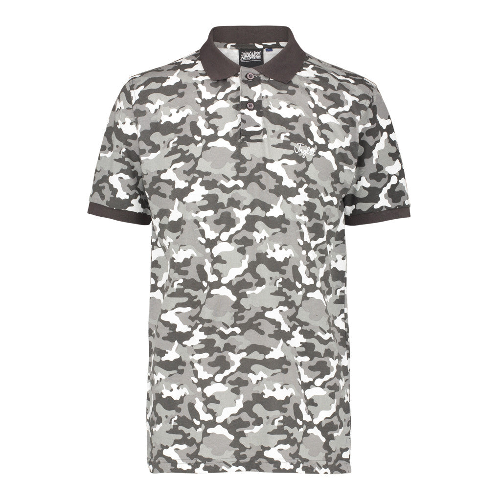 Black and White Camo Polo