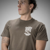 Breast Print on Olive Chopstick Dubplate Tee