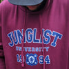 Burgundy Junglist Uni Hoody Close Up