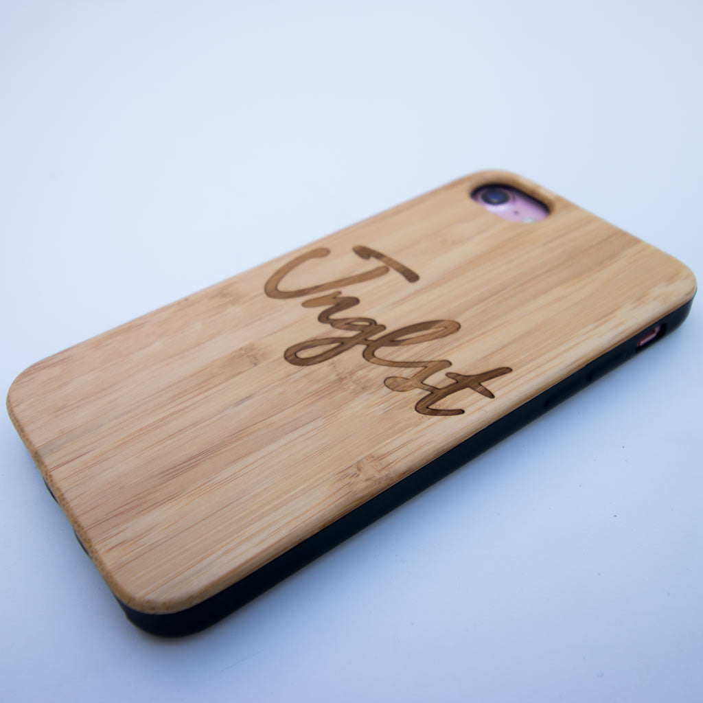 Bamboo engraved Junglist Phone Case