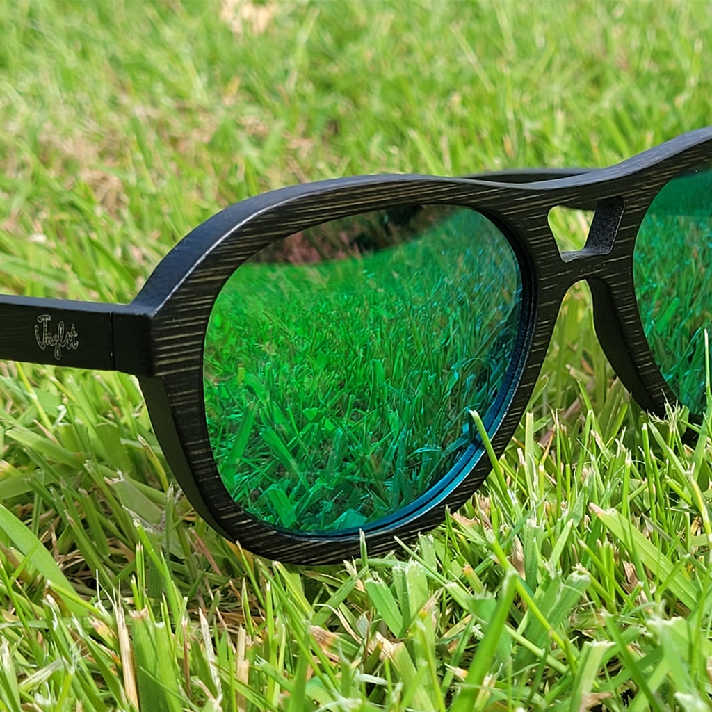 Jnglst Sunglasses With Green Lens From Junglist Network