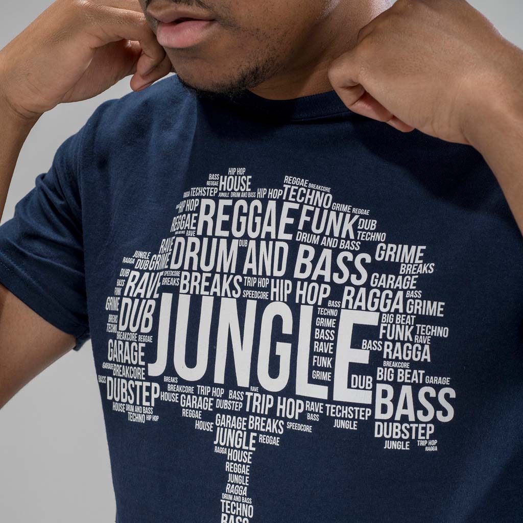 Navy Junglist Roots T-Shirt from Jnglst Clothing