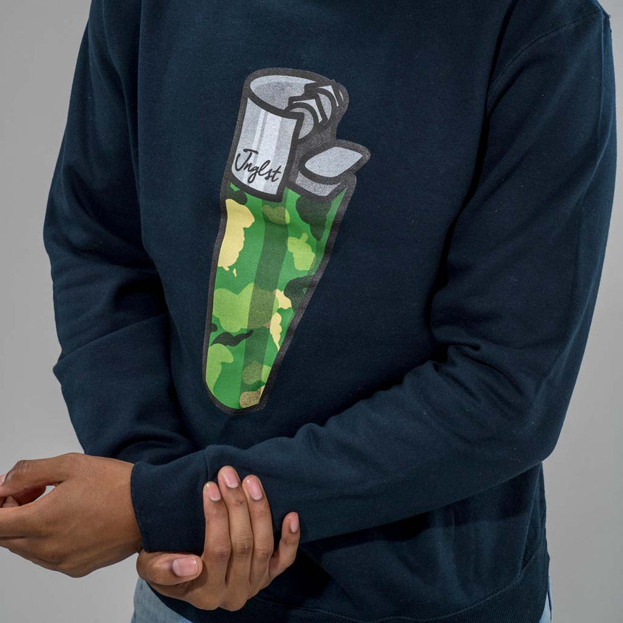 Navy Sweatshirt Lighter Design for Junglists