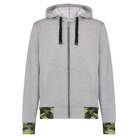 JNGLST Grey Zip Hoodie with back print
