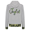 JNGLST Grey Zip Hoodie with back print