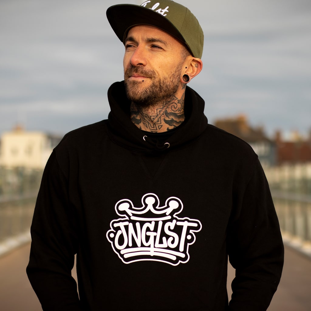 Junglist Old Skool Crown Black Hoody
