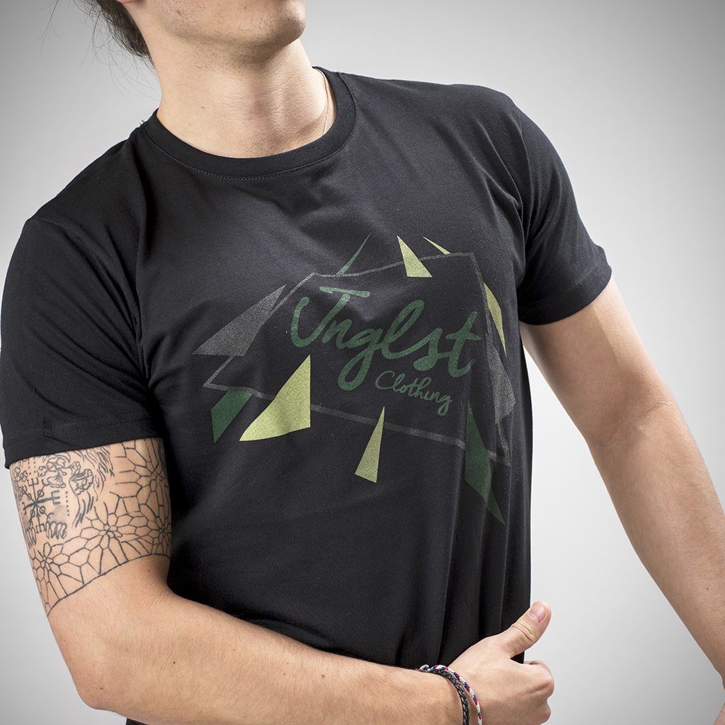 Black Junglist Meteor T-Shirt worn by Model