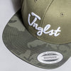 Olive Camo Snapback Peak for Junglists